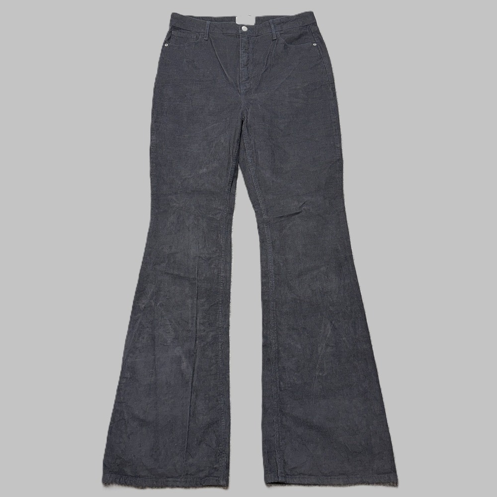 Old Navy Corduroy Pants Womens 14 Tall Blue Flare Secret Smooth Pockets Stretch